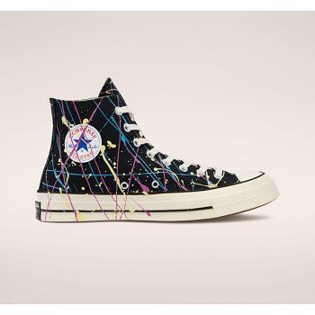 Converse Chuck 70 Archive Paint Splatter Hi Cierne - Damske Vysoké Tenisky